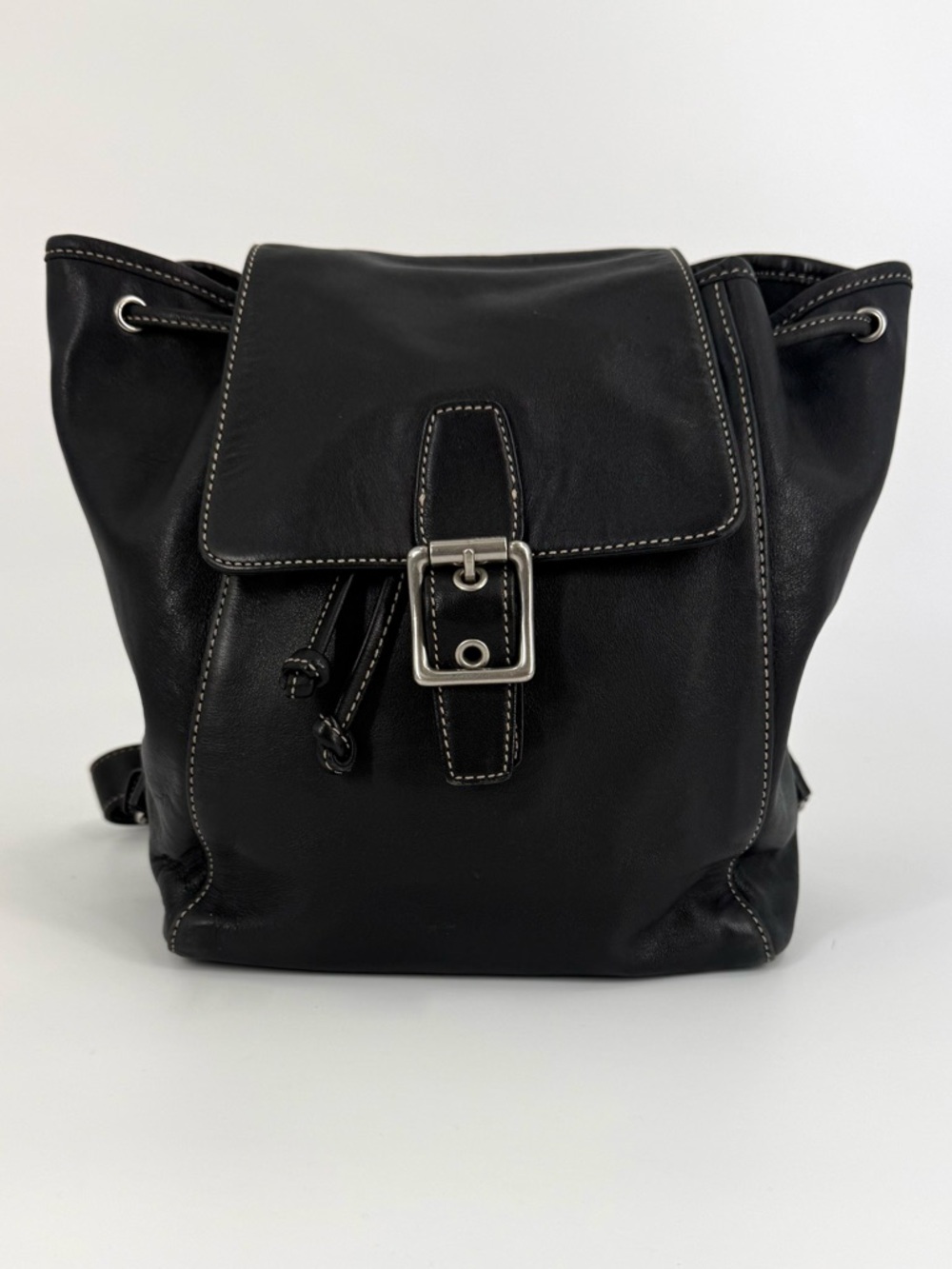 Coach Legacy Vintage Leather Small
Drawstring Backpack Purse, Black, Style #9569 - Picture 11 of 12